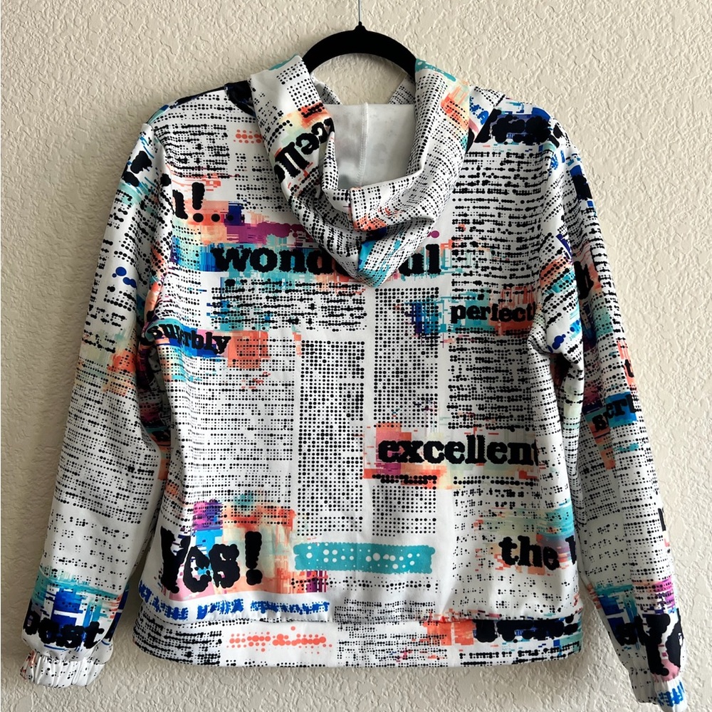 Graffiti Print Hoodie XL Y2K Harajuku Colorful Streetwear Pop Art Urban Fashion - Picture 2 of 10